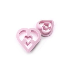 Ser 2 corta doughnut corazón.