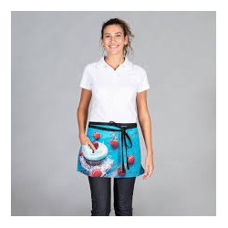 Delantal corto estampado.