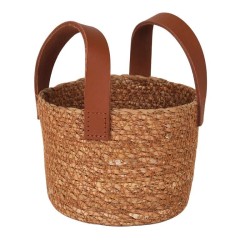 Cesta Seagrass C/Asa Piel...